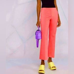 Trina Turk Coral Peach Cropped Straight Leg Pants NWOT